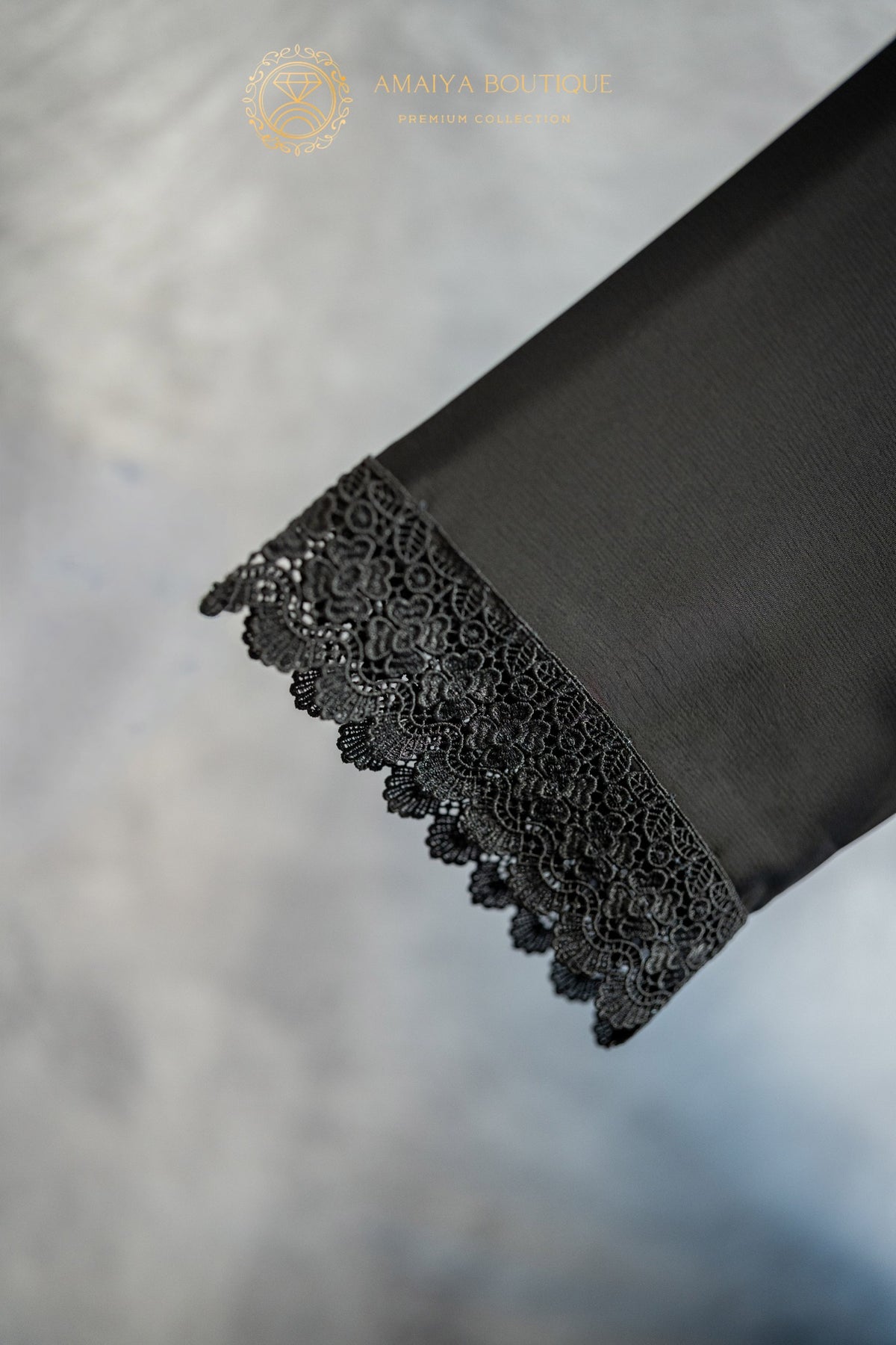 Magnolia Black Lace Abaya