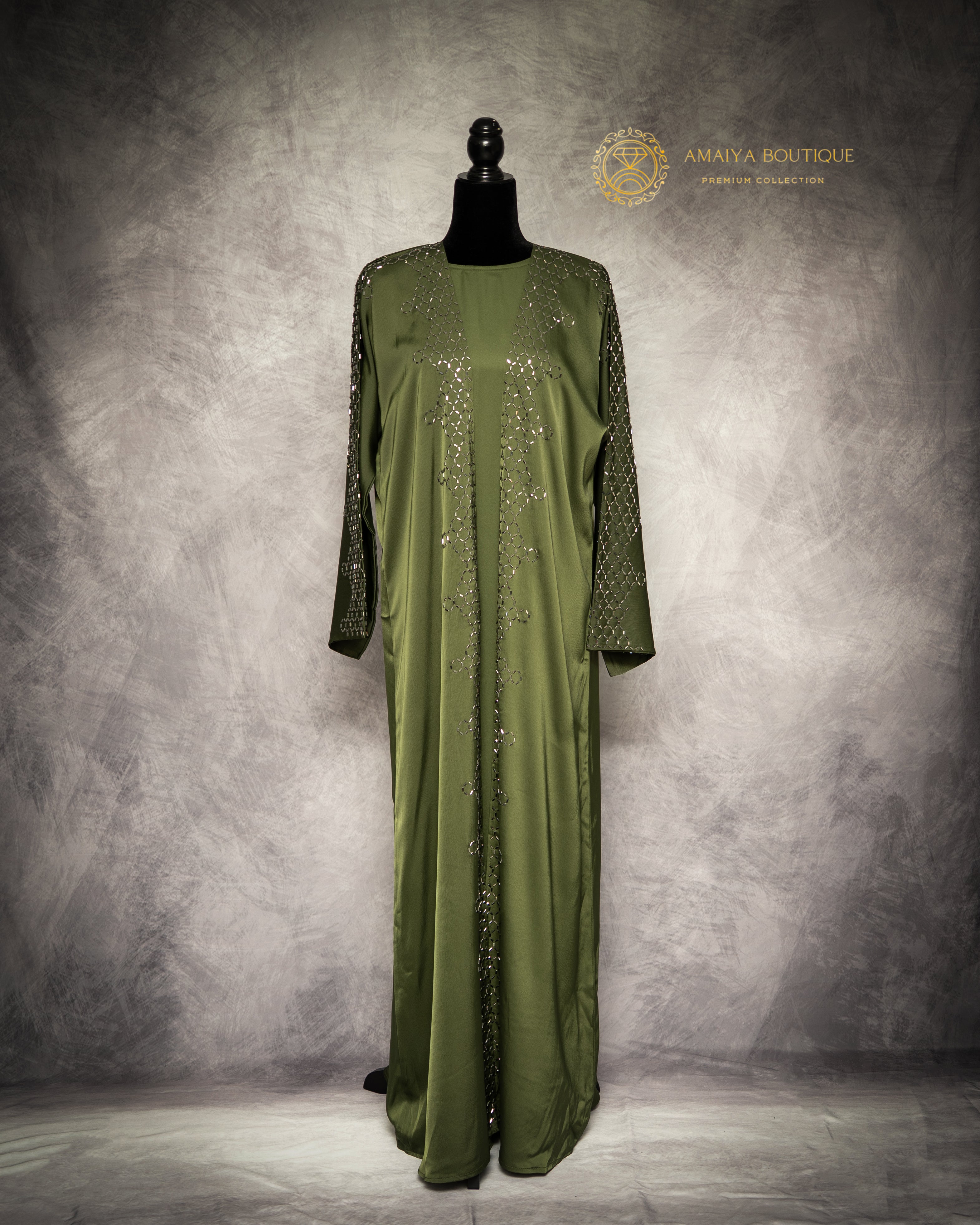 Noora Olive Green Abaya