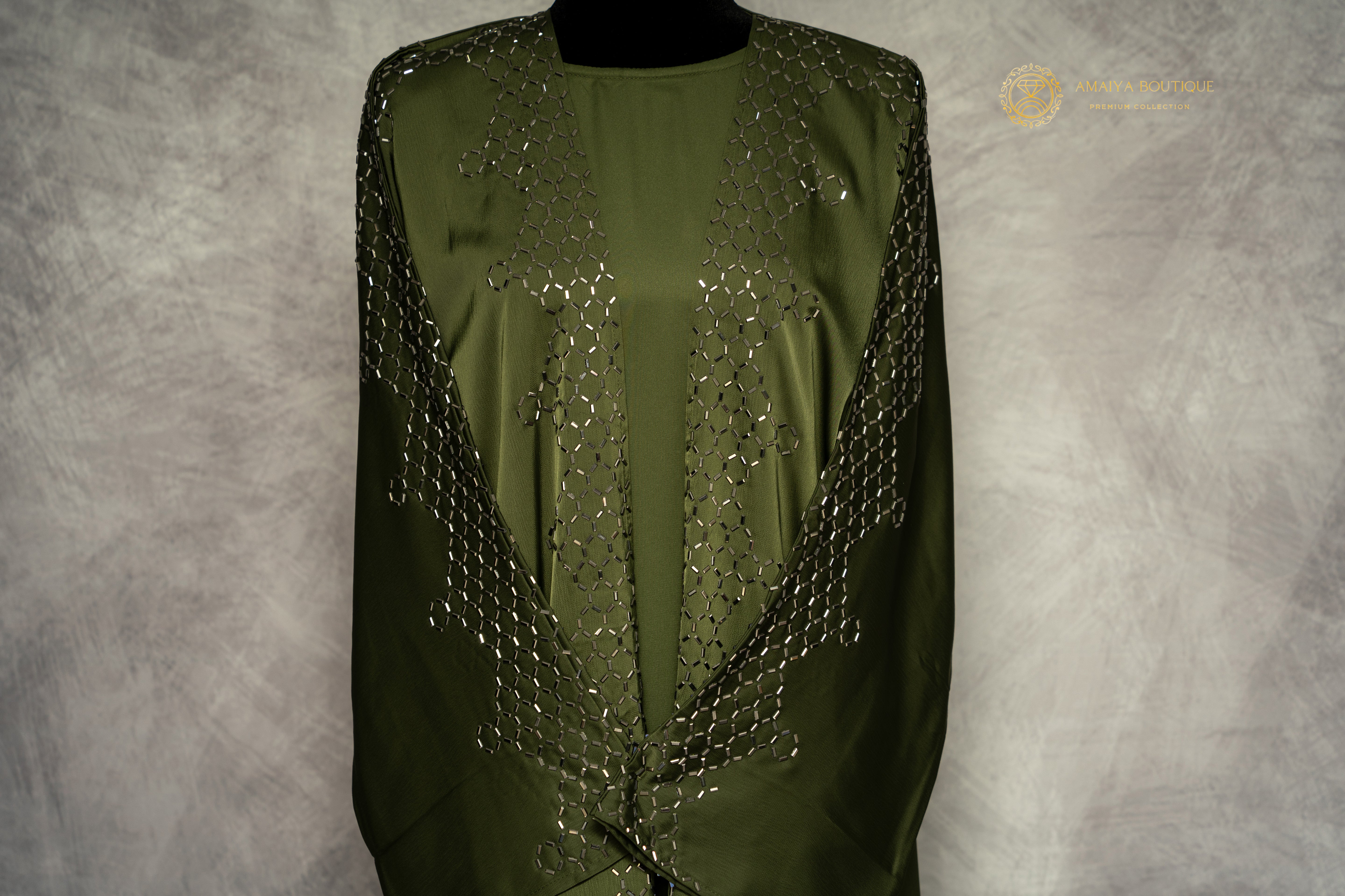 Noora Olive Green Abaya