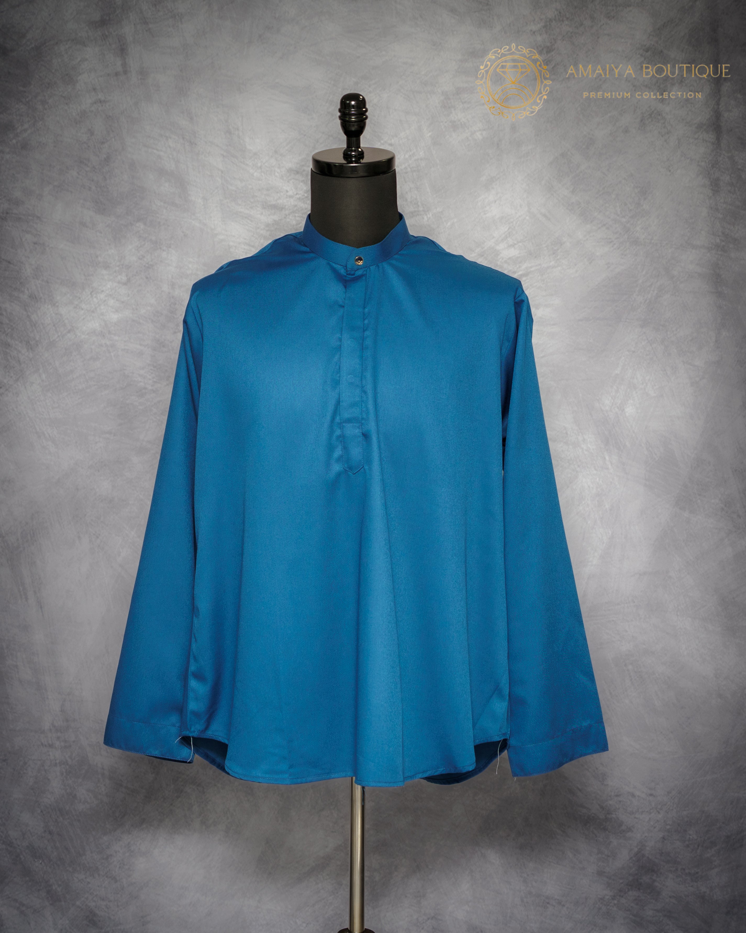 Relaxed Fit Full Sleeve Shirt – Sapphire Blue