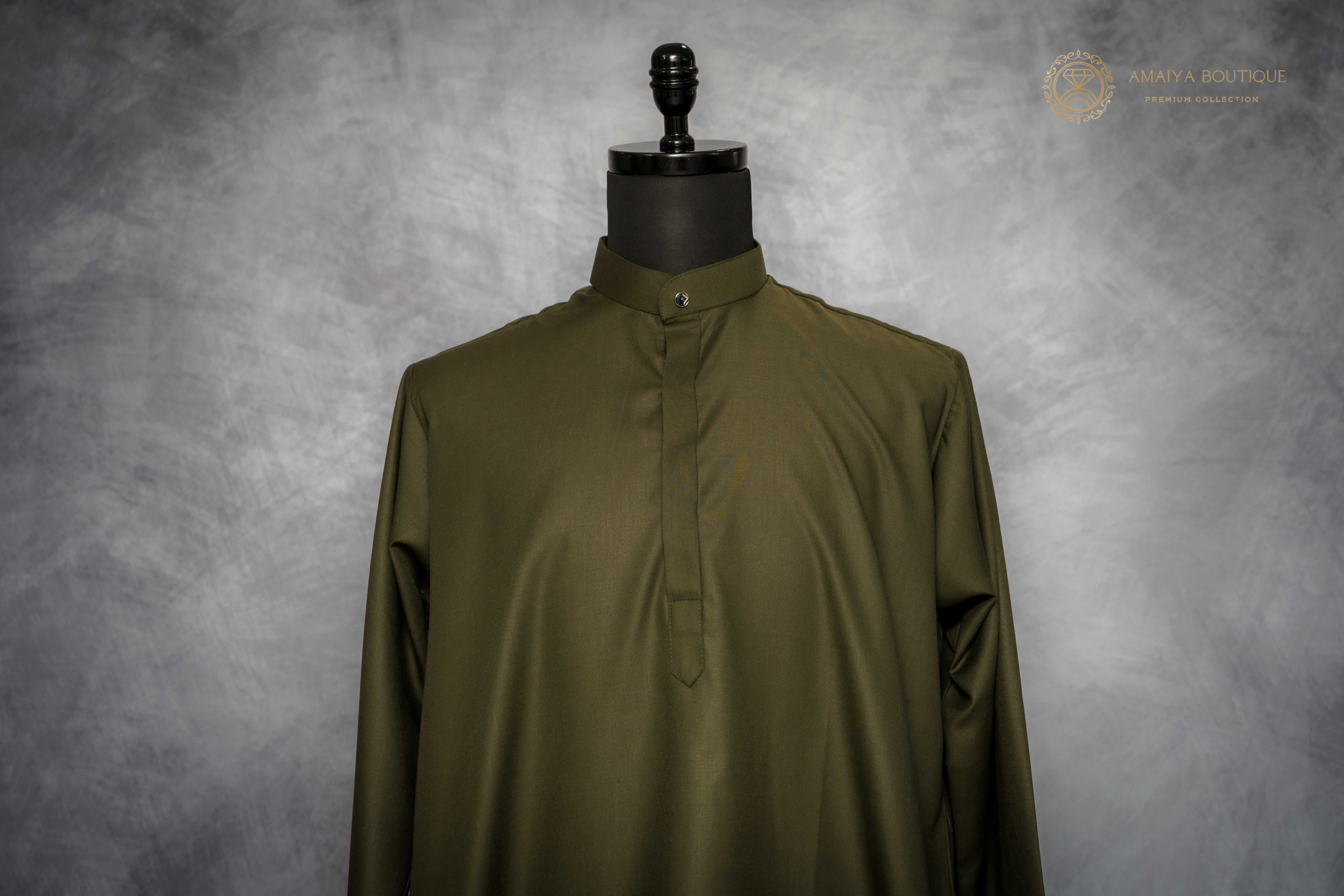 Relaxed Fit Full Sleeve Shirt – Olive Green