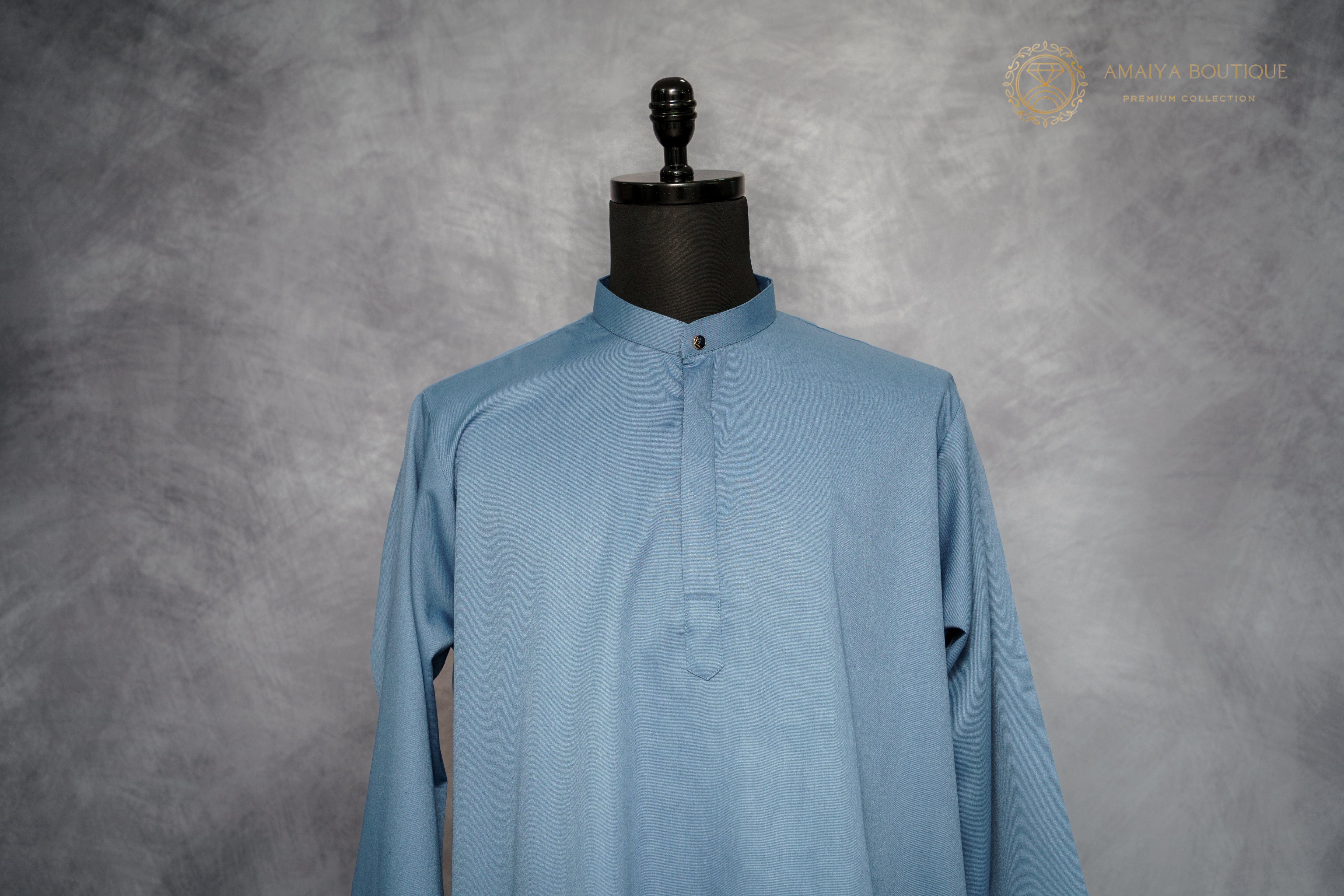 Relaxed Fit Full Sleeve Shirt – Stone Blue