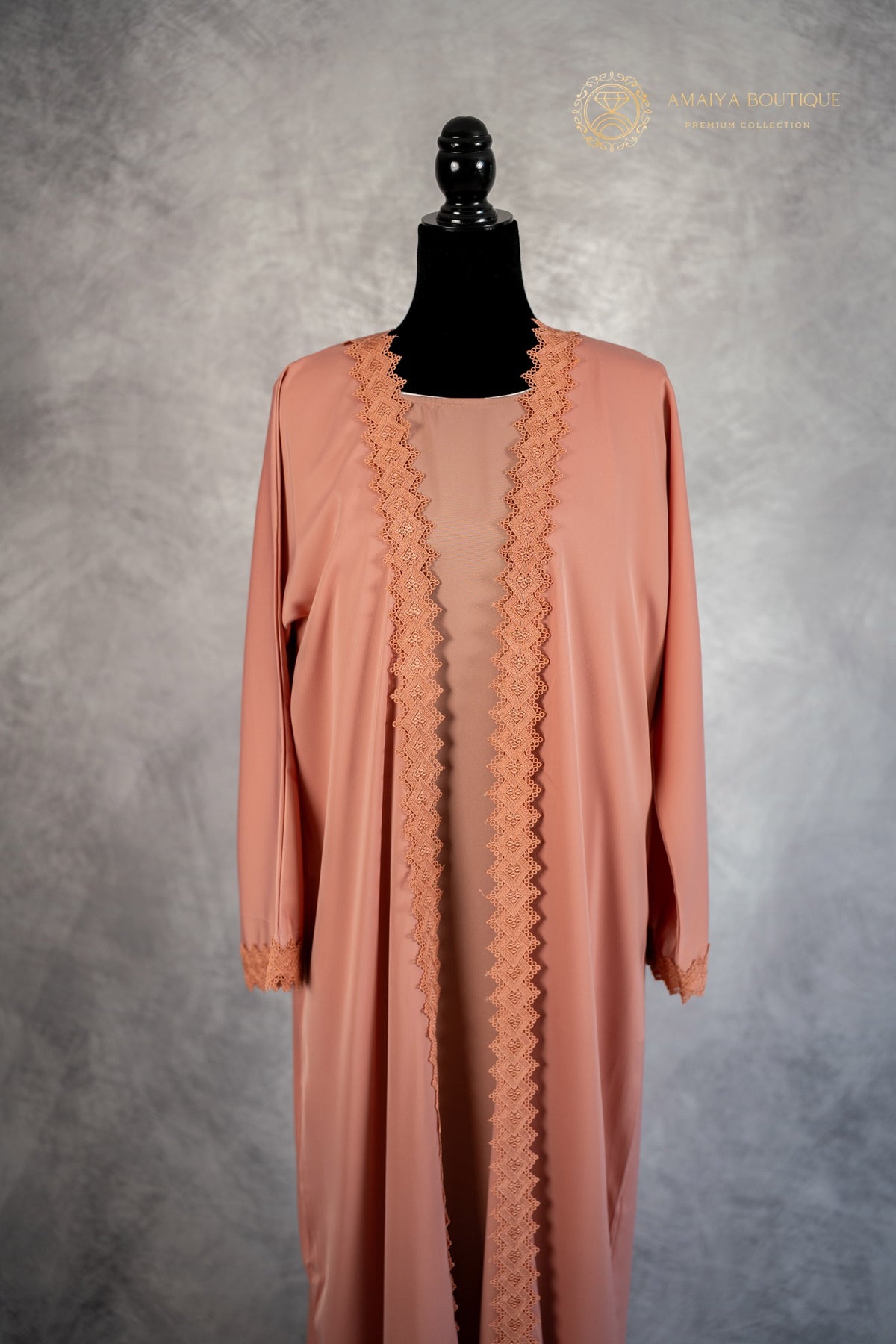 Vintage Rose Lace Abaya