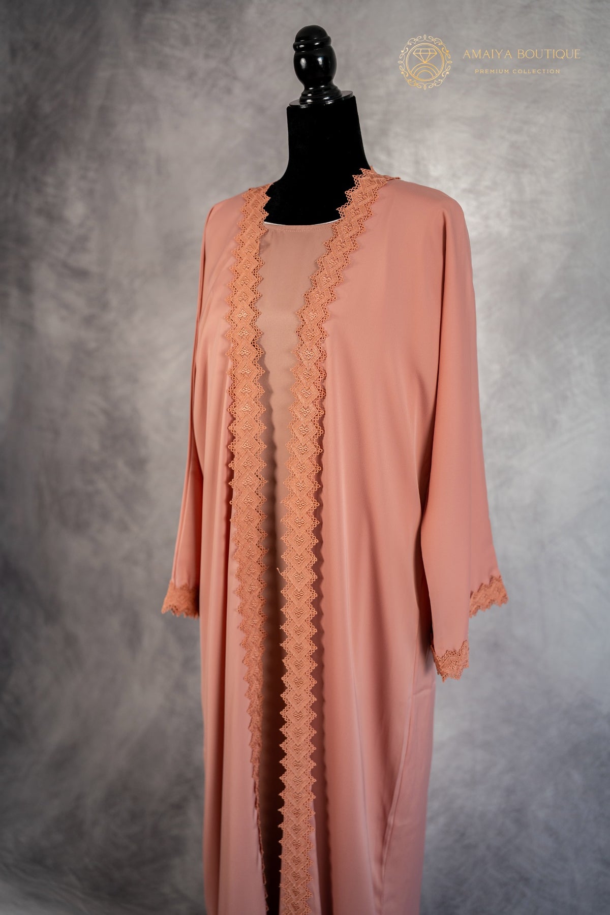 Vintage Rose Lace Abaya
