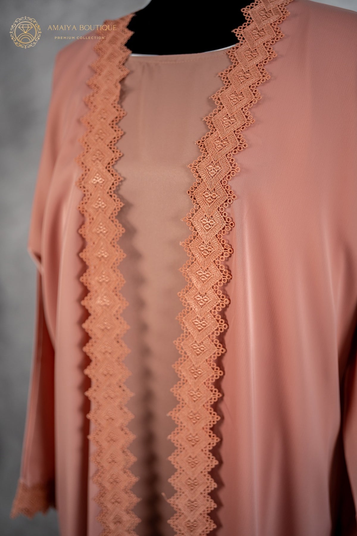 Vintage Rose Lace Abaya