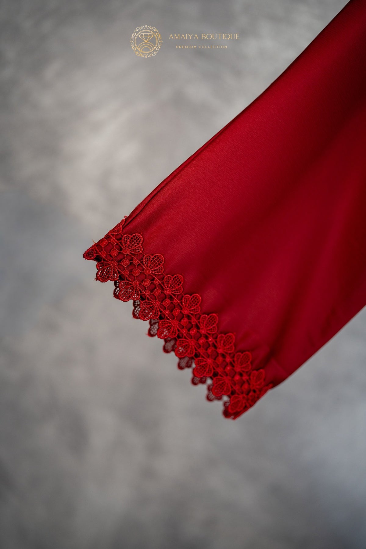 Persian Maroon Lace Abaya