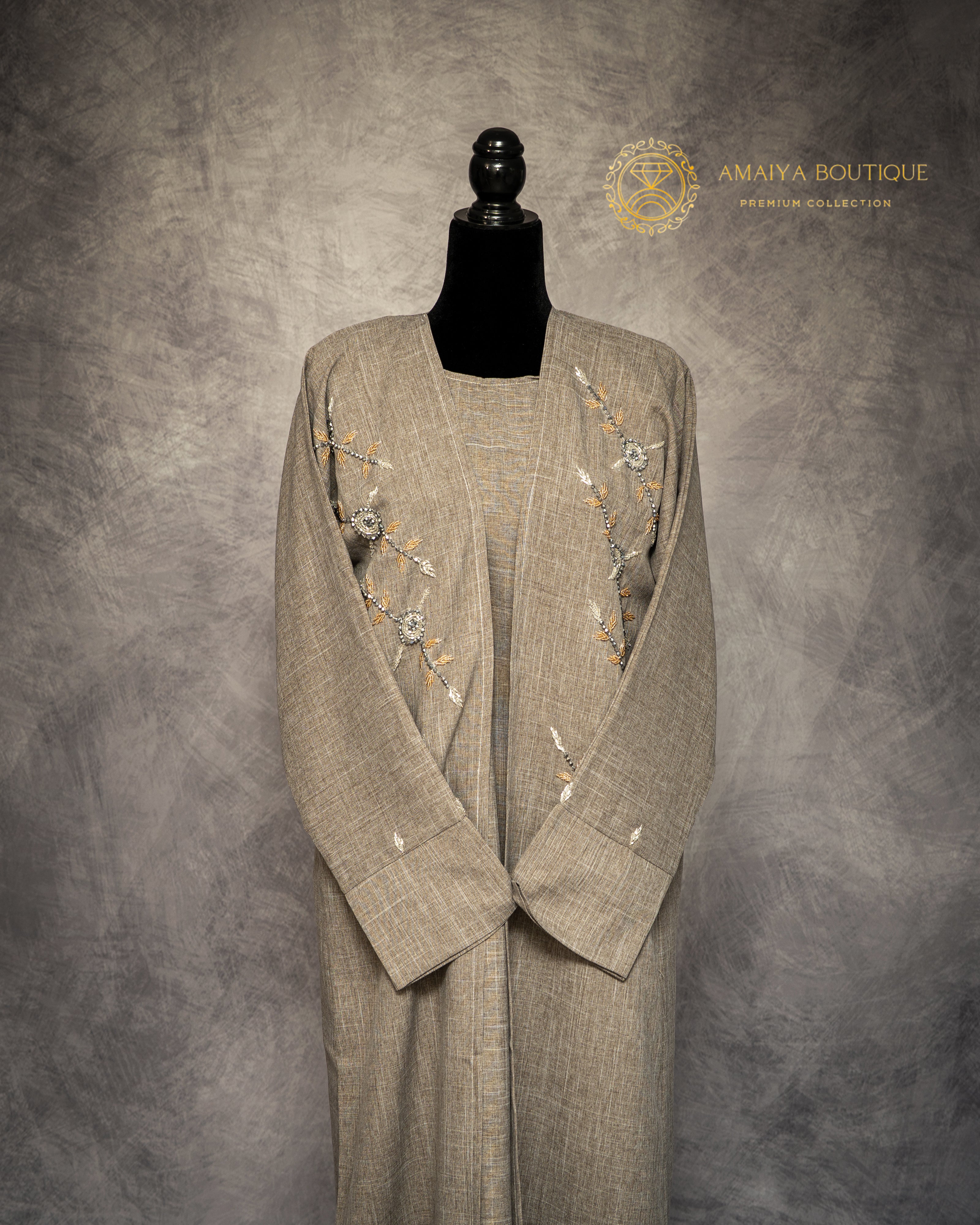 Manal Taupe Beige Abaya