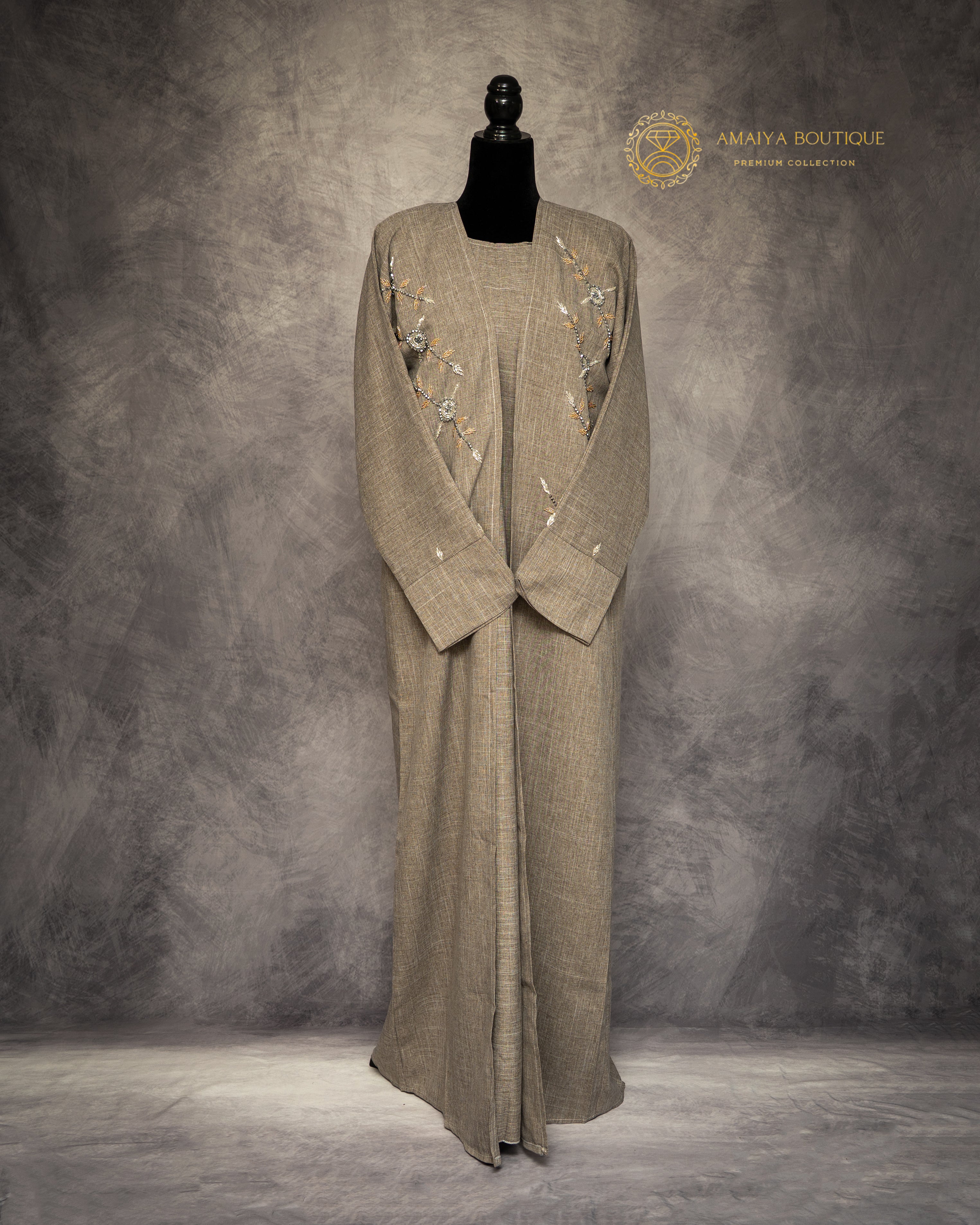 Manal Taupe Beige Abaya