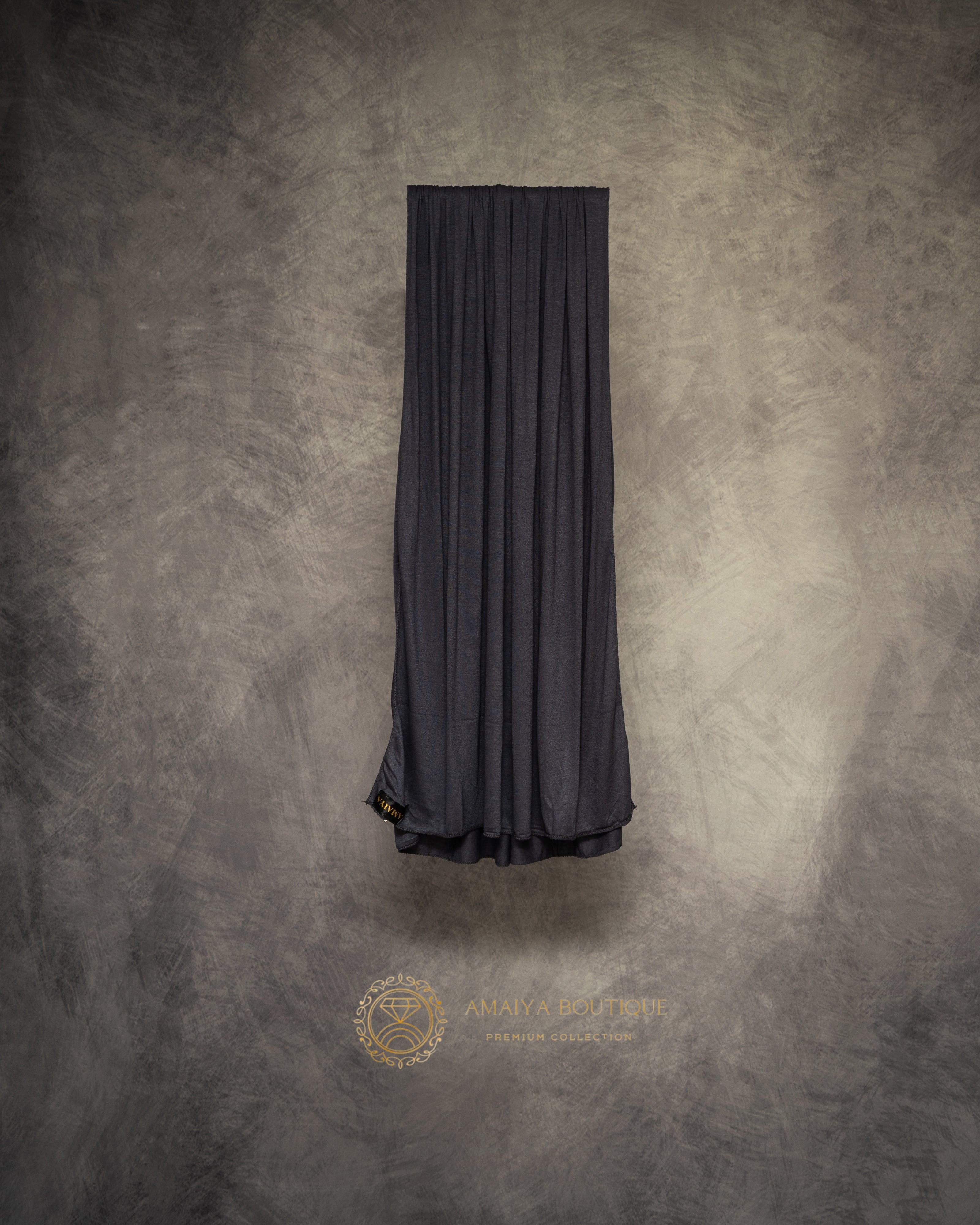 Premium Jersey Hijab - Graphite Blue