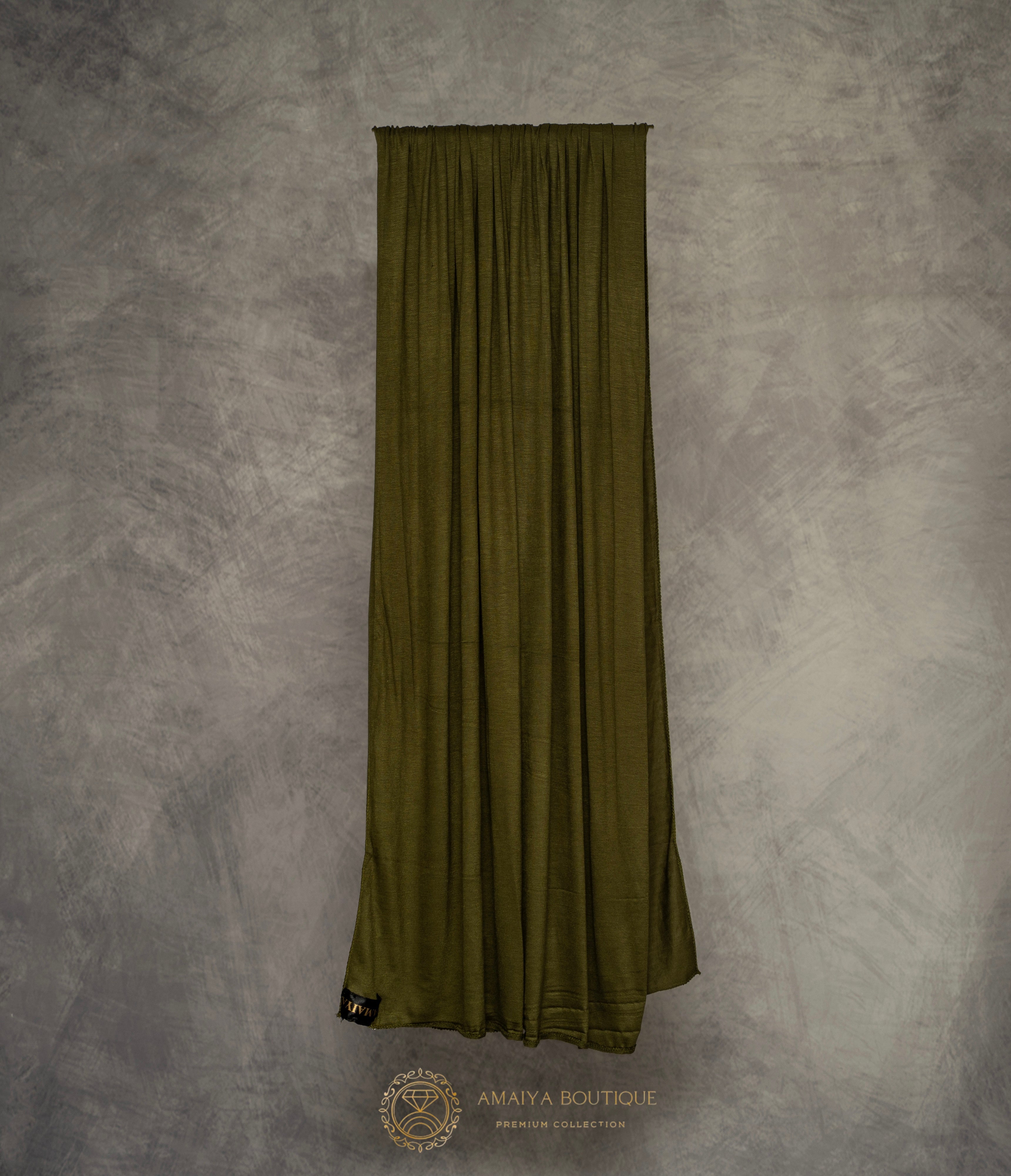 Premium Jersey Hijab - Dark Olive