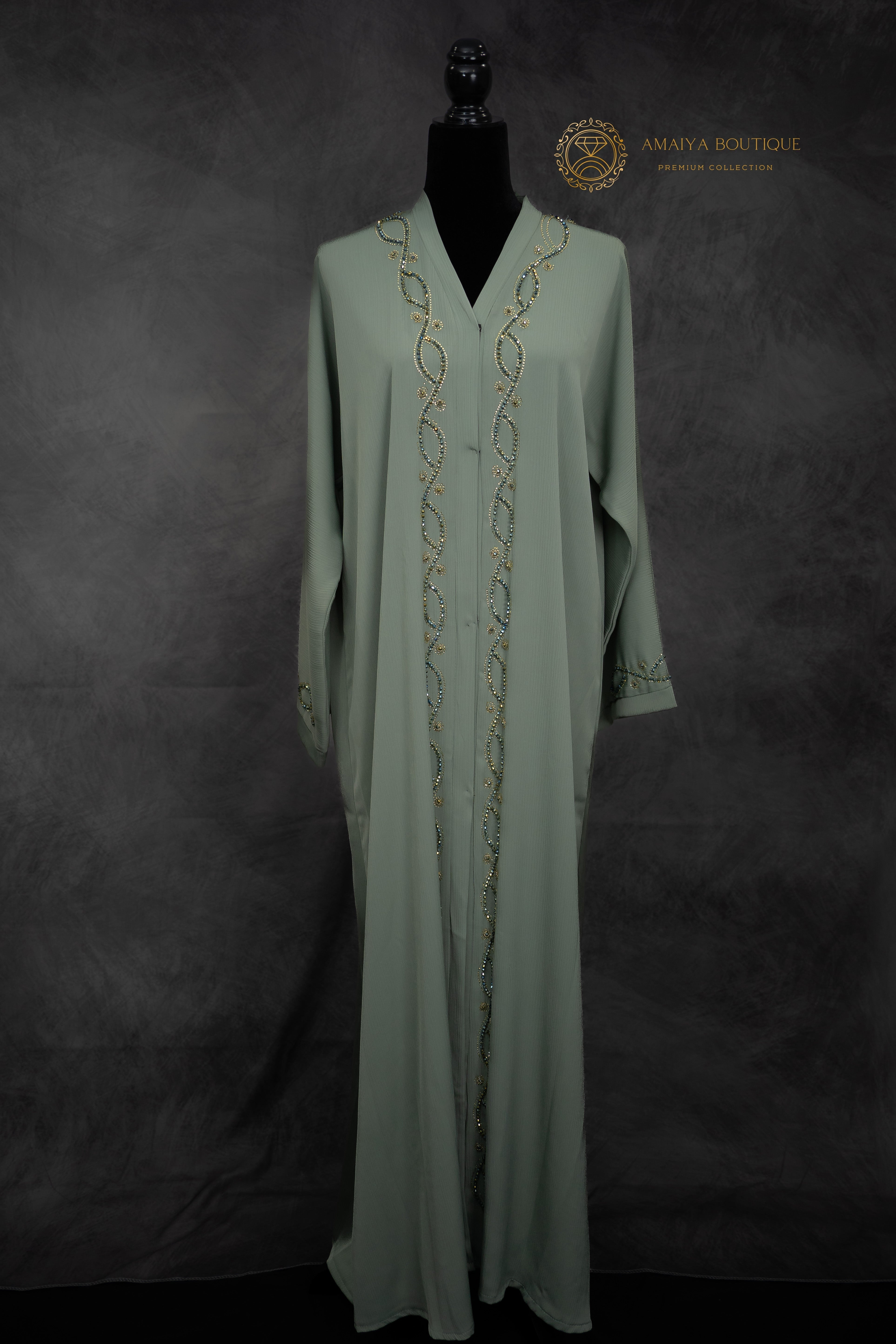 chic mint green abaya – stylish comfortable