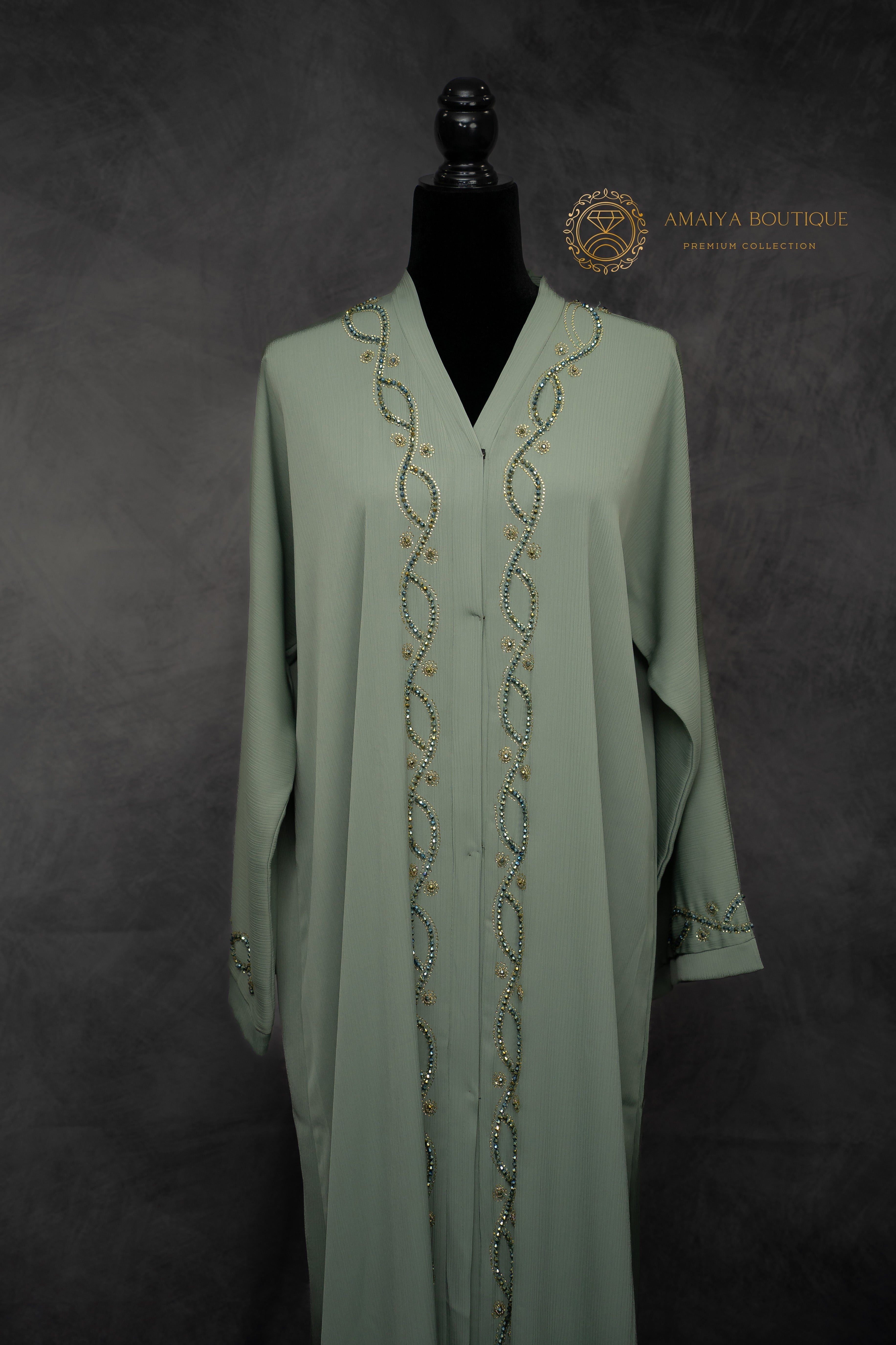 chic mint green abaya – stylish comfortable