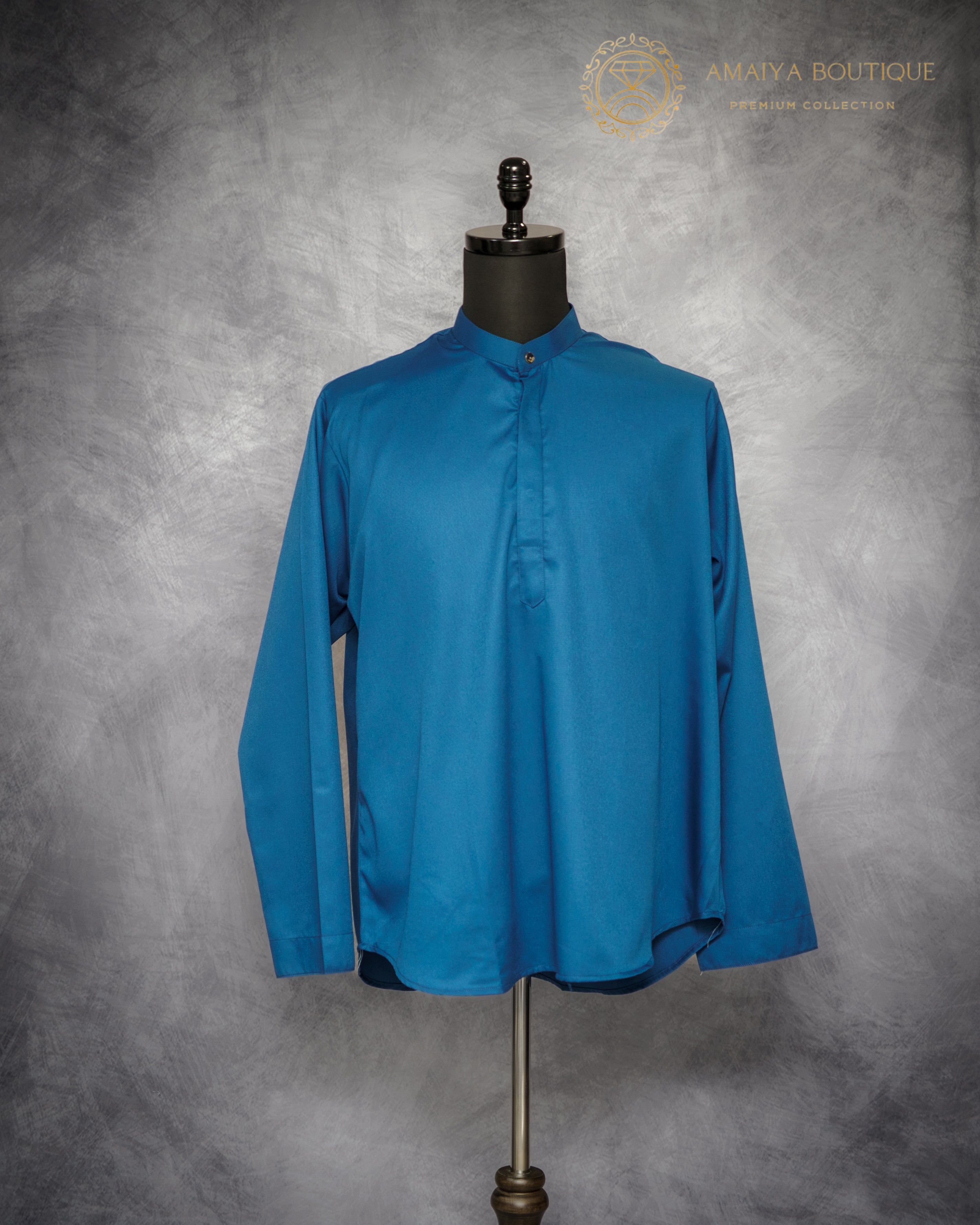 Relaxed Fit Full Sleeve Shirt – Sapphire Blue