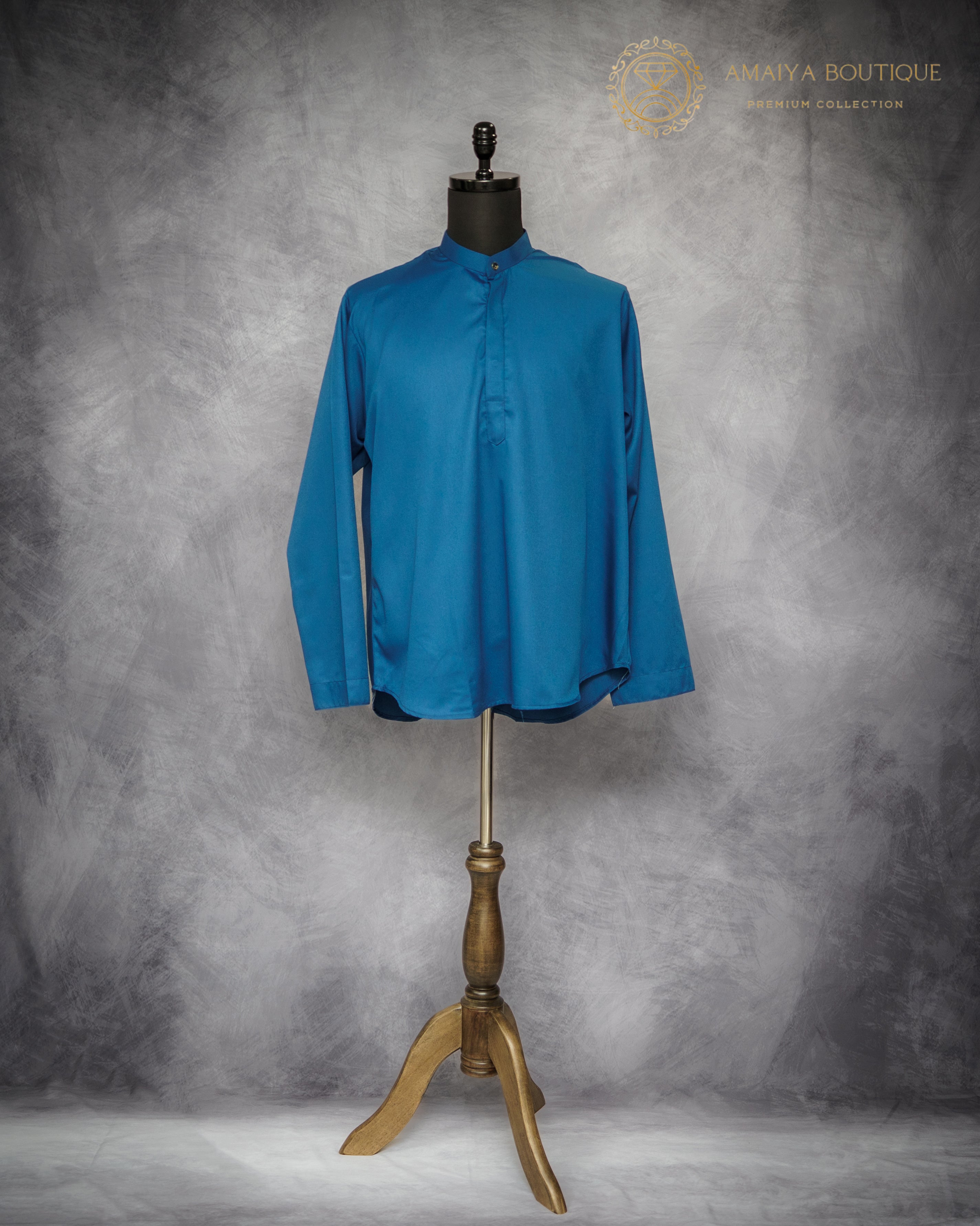 Relaxed Fit Full Sleeve Shirt – Sapphire Blue