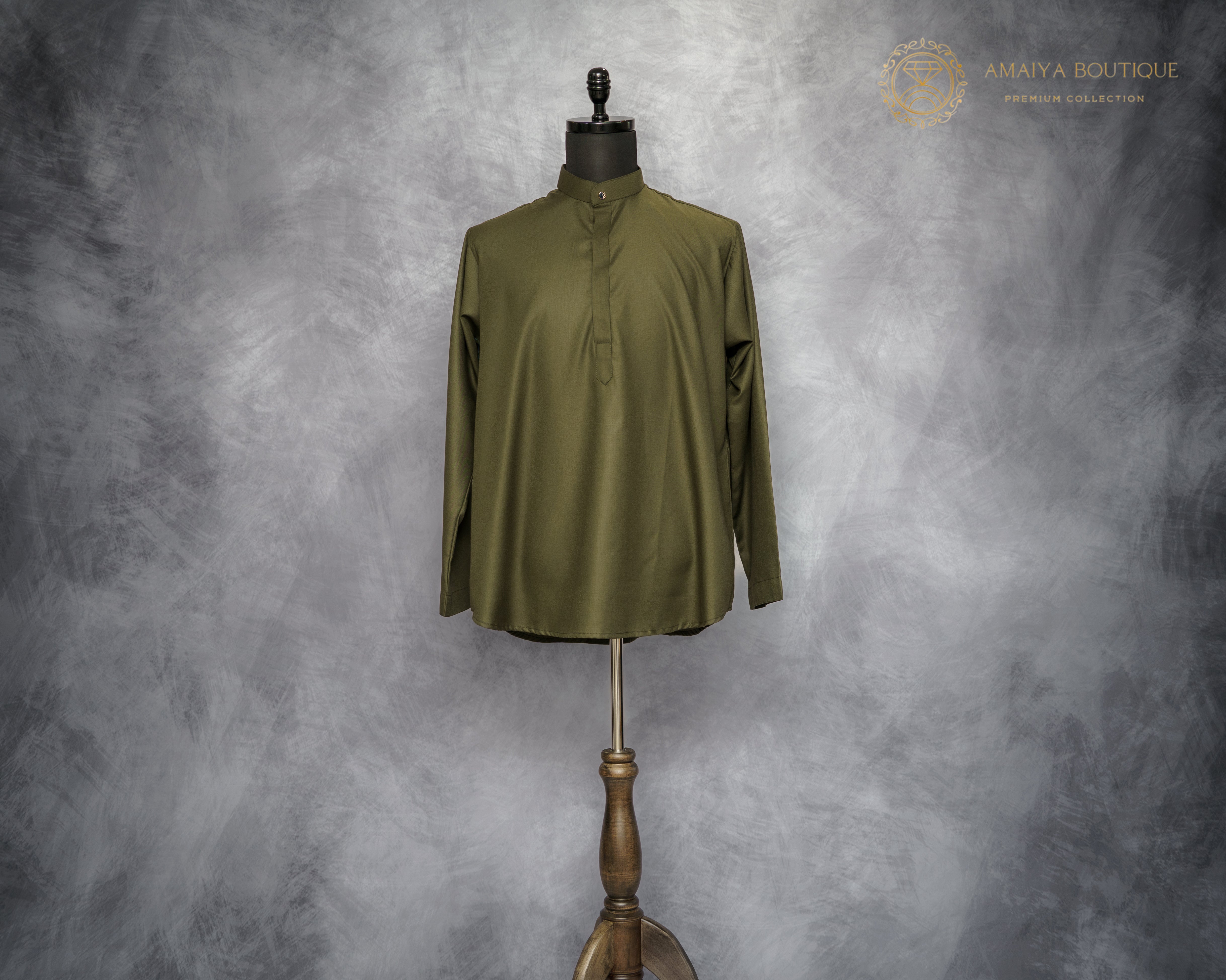 Relaxed Fit Full Sleeve Shirt – Olive Green