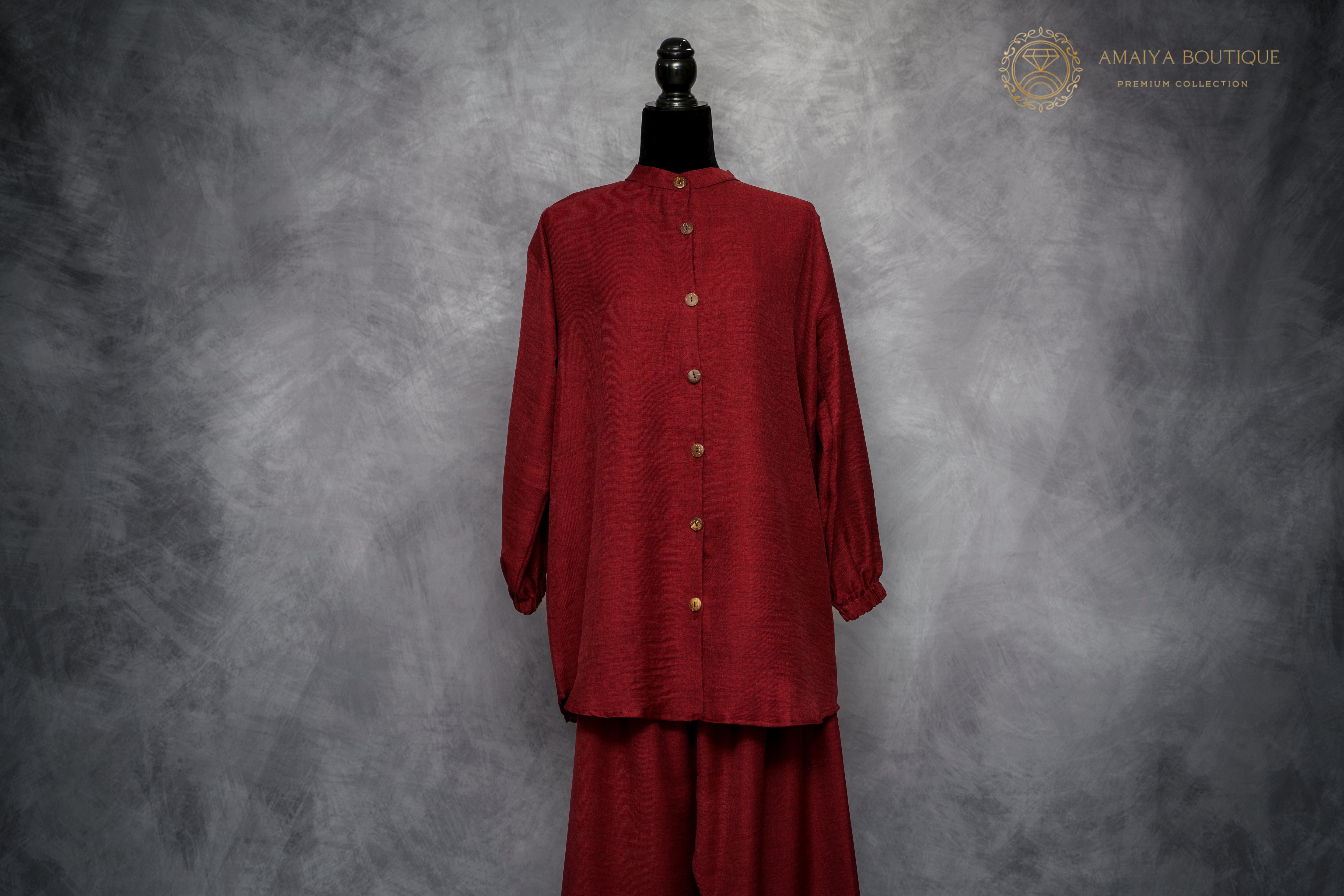 Versatile Co-ord Set - Cherry Dark Red