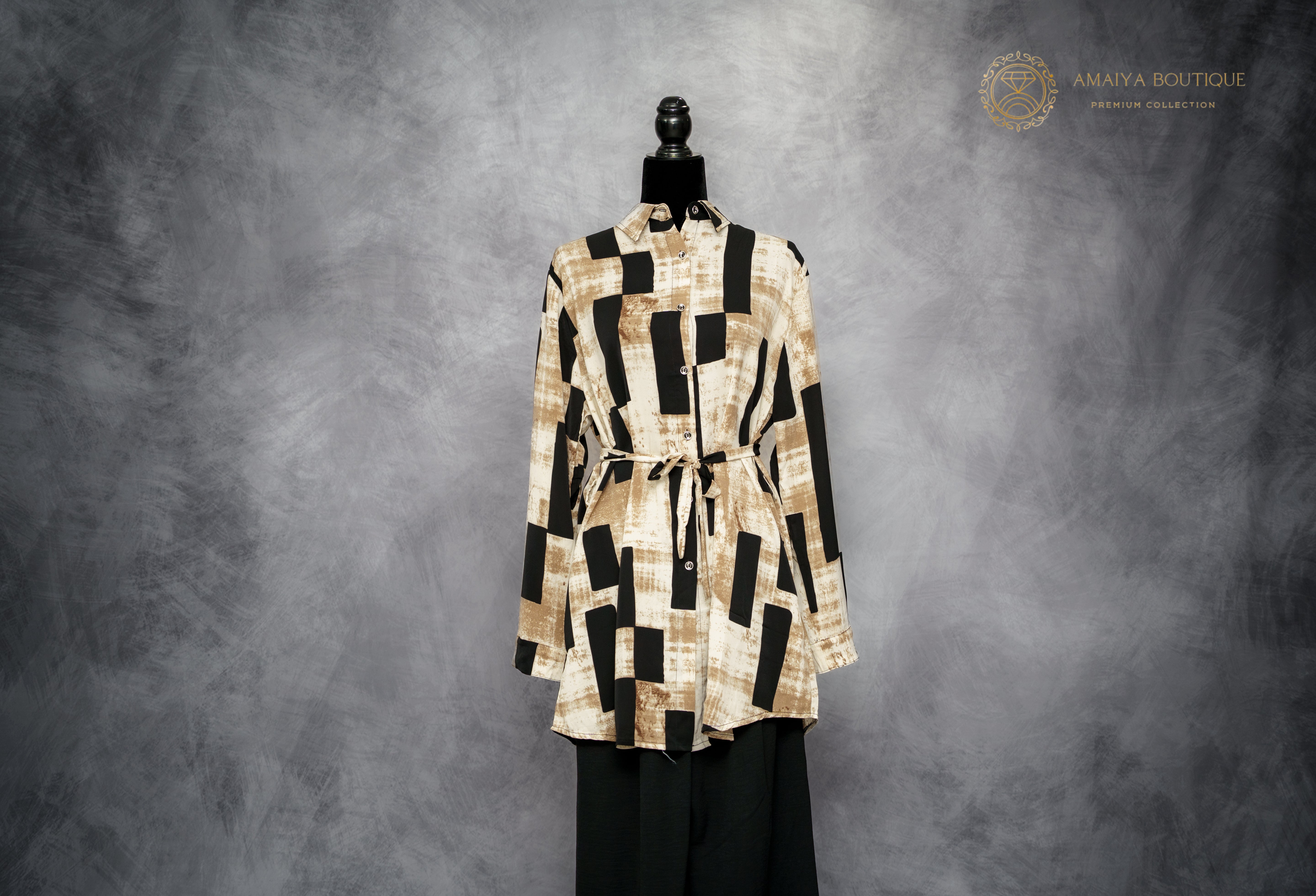 Co-ord Set - Black & Brown Block