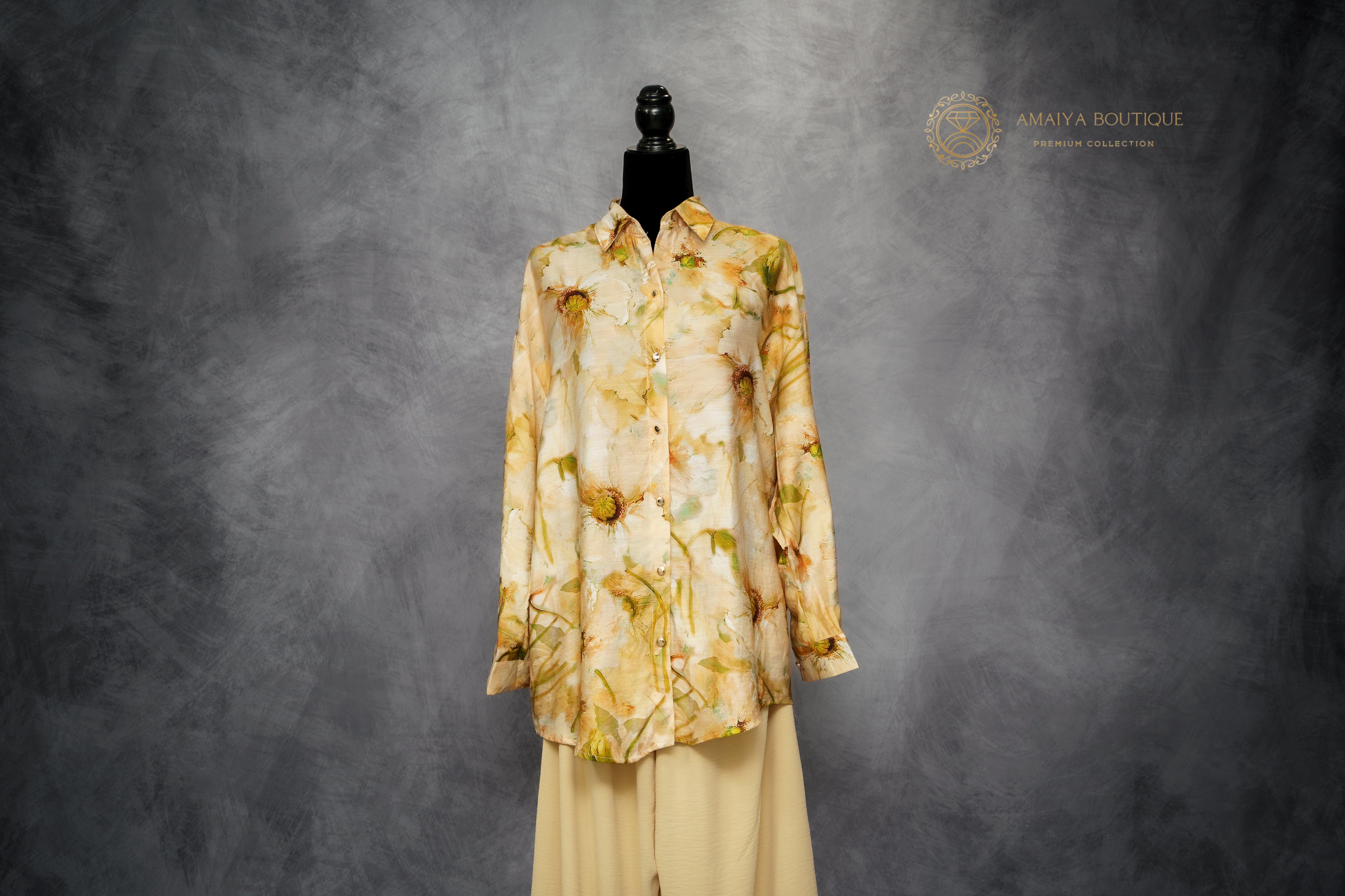 Co-ord Set - Beige Green Floral